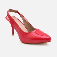 Shetop Women Kitten Slingback Heel Pumps