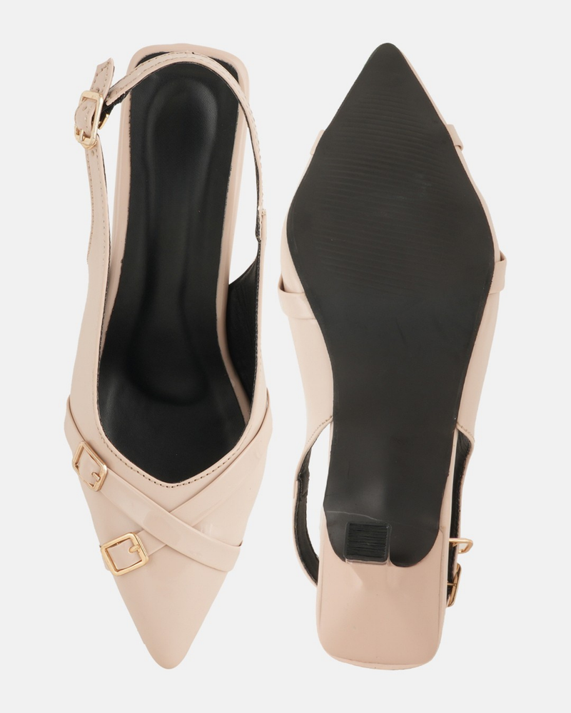 SheTop BEIGE Party Heels