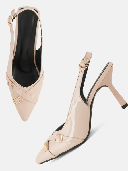 SheTop BEIGE Party Heels