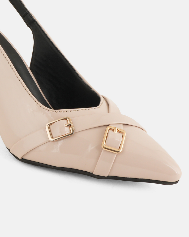 SheTop BEIGE Party Heels
