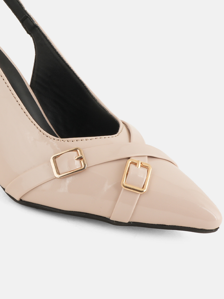 SheTop BEIGE Party Heels