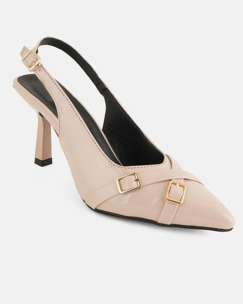 SheTop BEIGE Party Heels