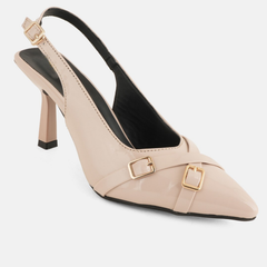 SheTop BEIGE Party Heels