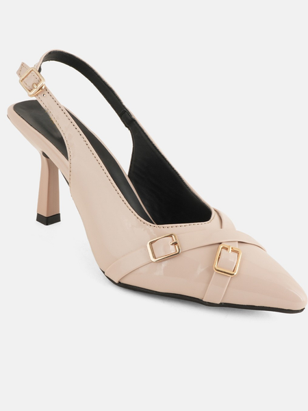 SheTop BEIGE Party Heels