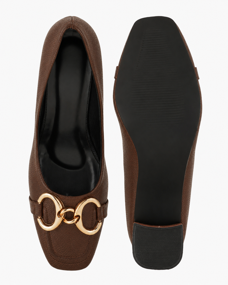 SheTop Brown Party Heels