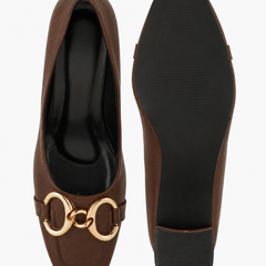 SheTop Brown Party Heels