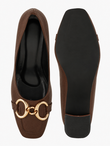 SheTop Brown Party Heels