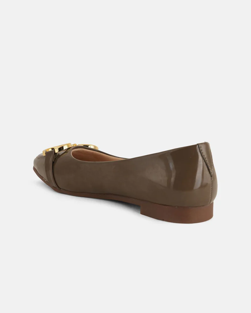 Shetop Women Party Slip -on Square Toe Mojaris with Buckles Flats