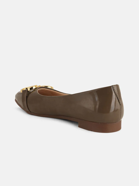 Shetop Women Party Slip -on Square Toe Mojaris with Buckles Flats