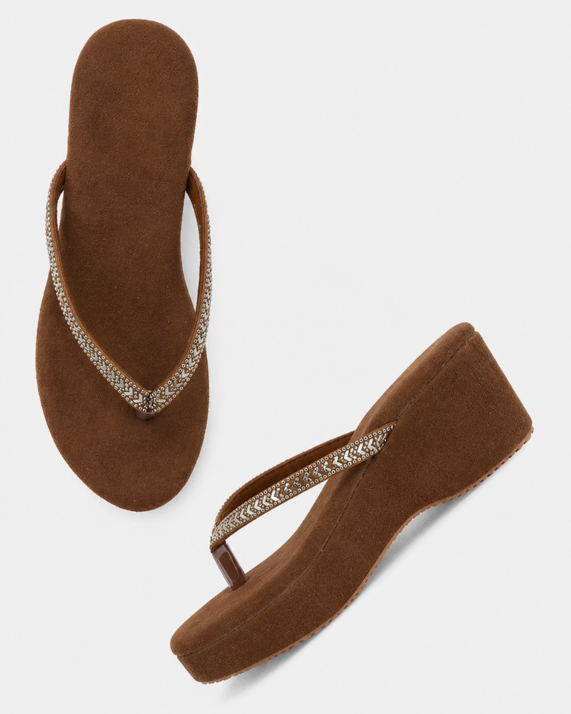 SheTop Brown Party Heels