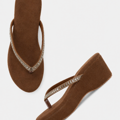 SheTop Brown Party Heels