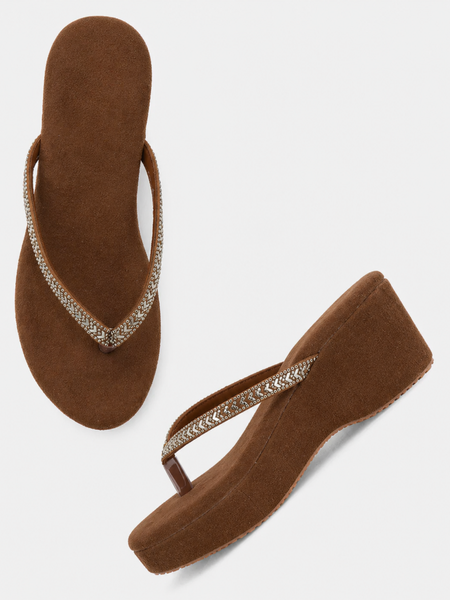 SheTop Brown Party Heels