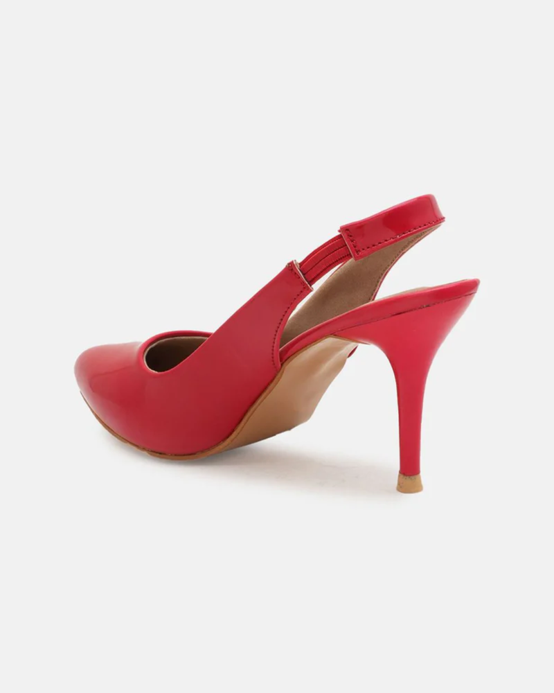 Shetop Women Kitten Slingback Heel Pumps