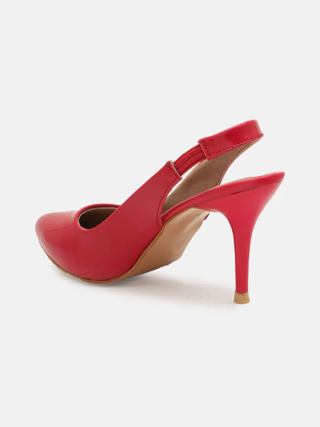 Shetop Women Kitten Slingback Heel Pumps