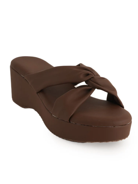 New Brown Trending Fashionable Wedges for Woman