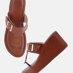 Mast & Harbour Wedge Sandals with Buckles