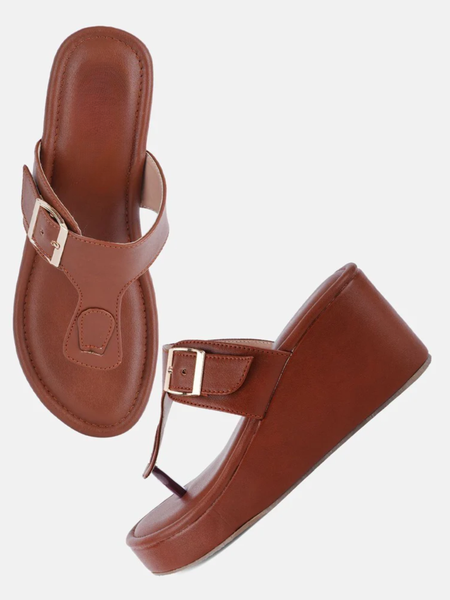 Mast & Harbour Wedge Sandals with Buckles