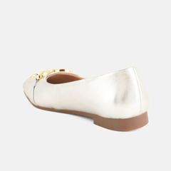 Shetop Women Party Square Toe Ballerinas with Buckles