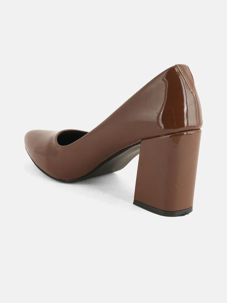 SheTop Women Pointed Toe Block Heels Pumps