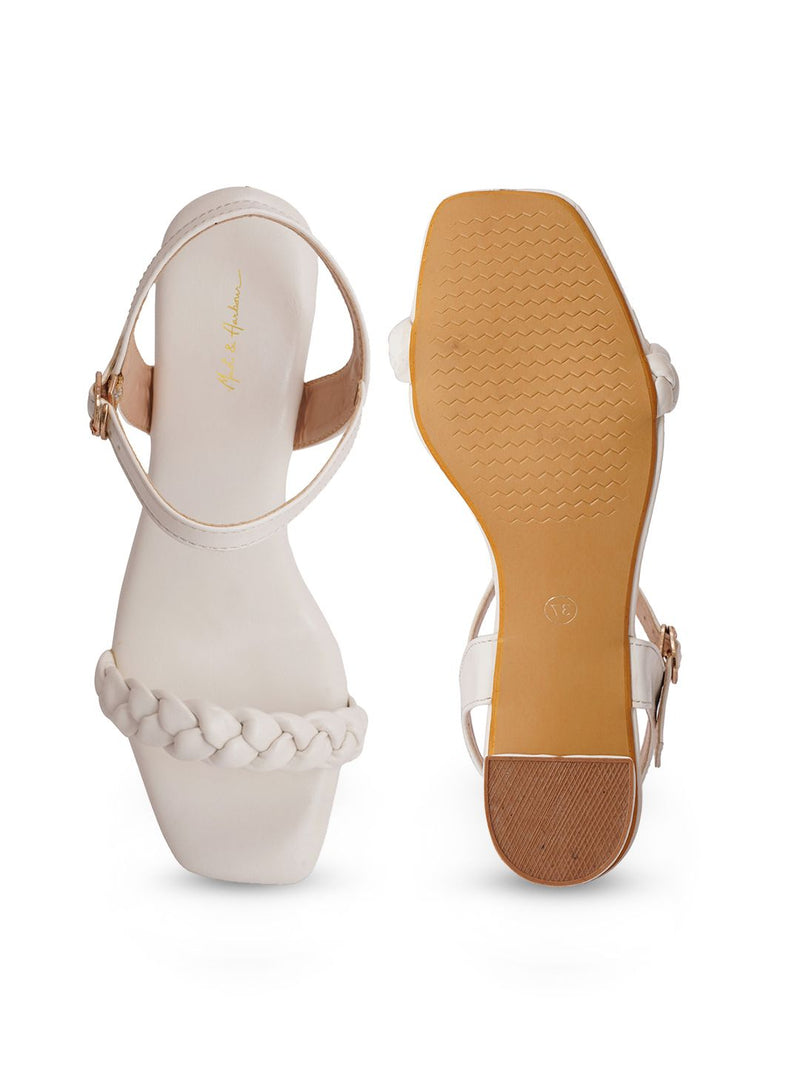 Mast & Harbour Women Open Toe Block Heeled Sandals