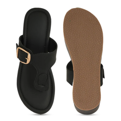 Mast & Harbour Women Party Wedge Sandals with Buckles