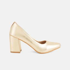 Shetop Women Pointed Toe Party Block Pumps