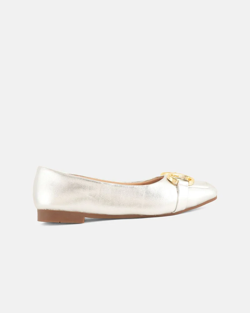 Shetop Women Party Square Toe Ballerinas with Buckles