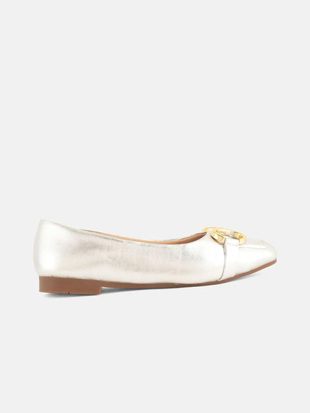 Shetop Women Party Square Toe Ballerinas with Buckles