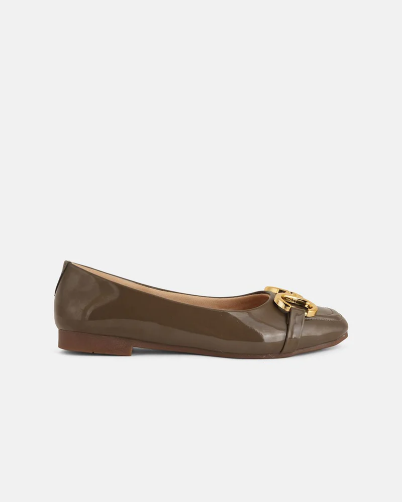 Shetop Women Party Slip -on Square Toe Mojaris with Buckles Flats