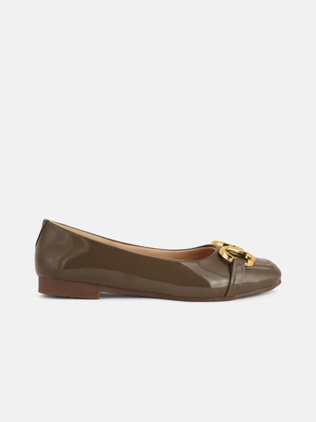 Shetop Women Party Slip -on Square Toe Mojaris with Buckles Flats