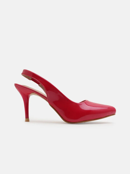 Shetop Women Kitten Slingback Heel Pumps
