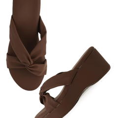 New Brown Trending Fashionable Wedges for Woman