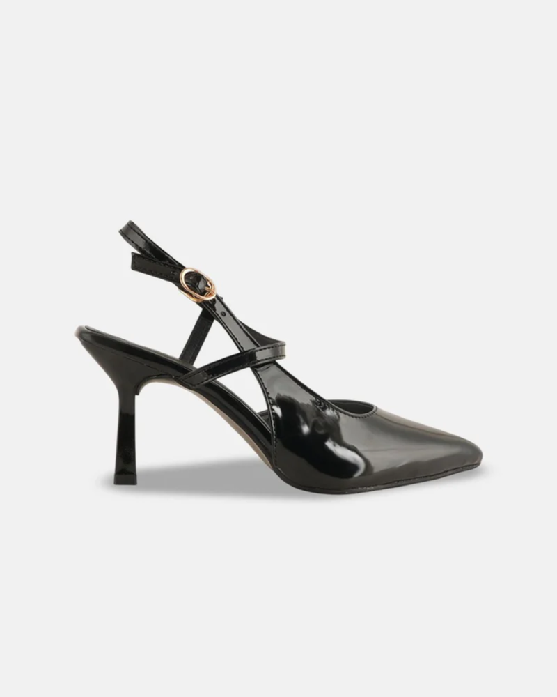 Shetop Women Slingback Party Kitten Heel Pumps
