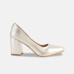 Shetop Women Textured Block Pumps Heels