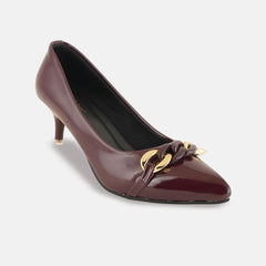 Mast & Harbour Women Pointed Toe Kitten Heel Pumps