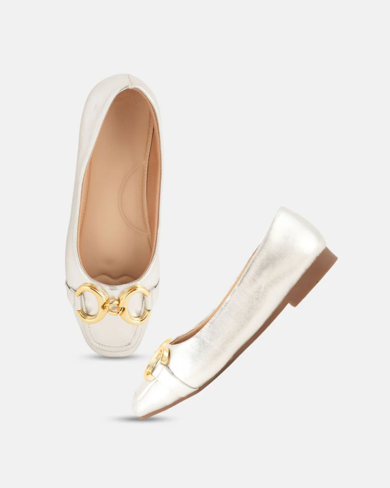 Shetop Women Party Square Toe Ballerinas with Buckles