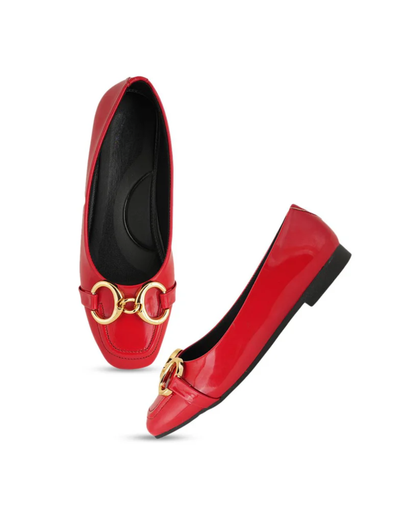 Shetop Women Synthetic Mojaris with Buckles Flats