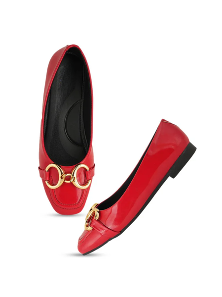 Shetop Women Synthetic Mojaris with Buckles Flats