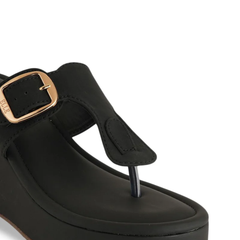 Mast & Harbour Women Party Wedge Sandals with Buckles