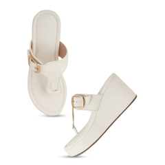Mast & Harbour Women Wedge Sandals with Buckles