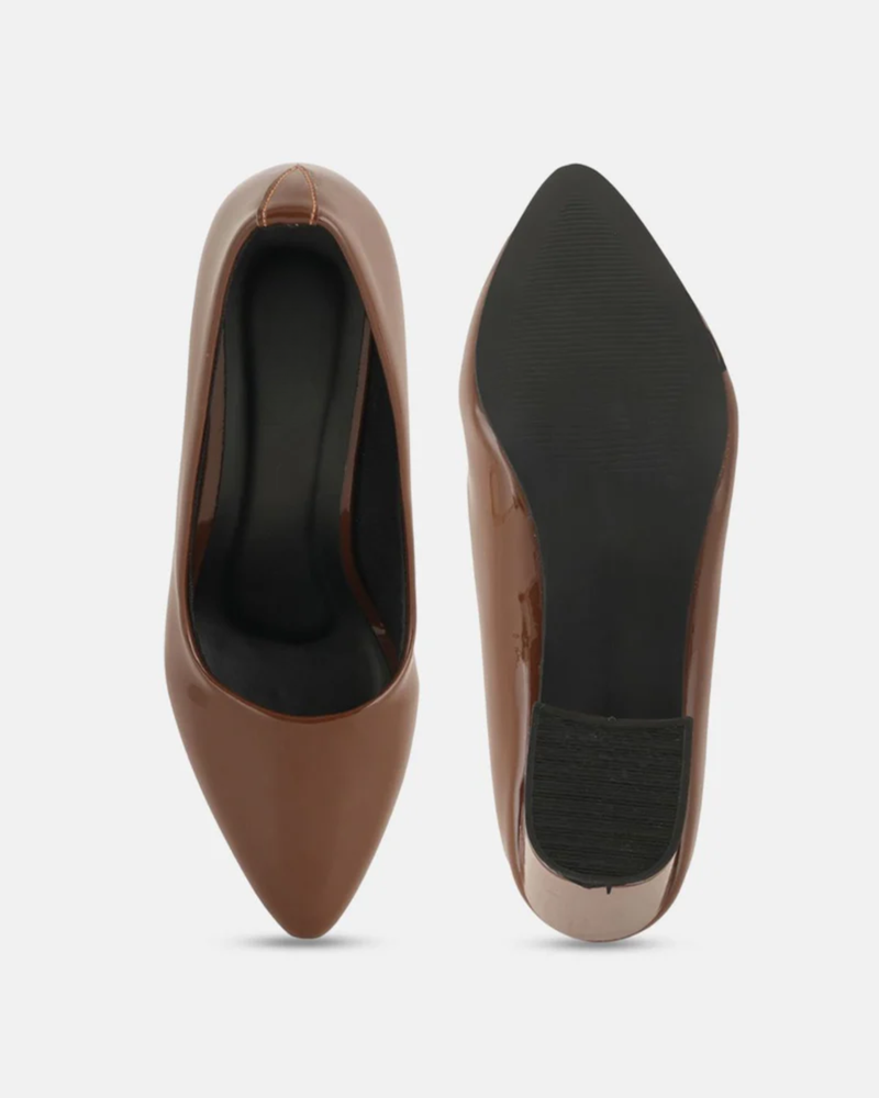 SheTop Women Pointed Toe Block Heels Pumps