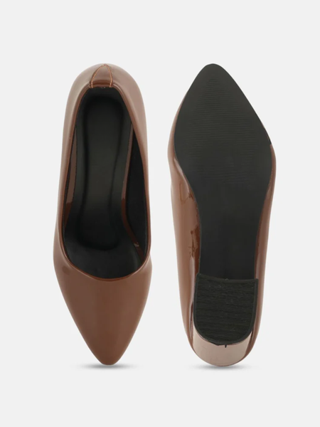 SheTop Women Pointed Toe Block Heels Pumps
