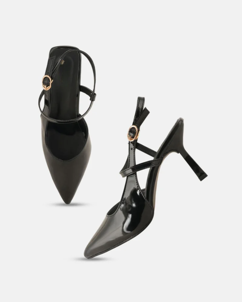 Shetop Women Slingback Party Kitten Heel Pumps