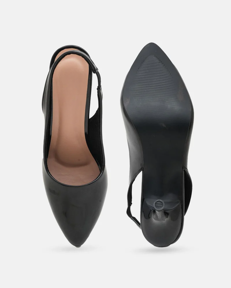 Shetop Women Pointed Toe Kitten Pumps