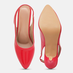 Shetop Women Kitten Slingback Heel Pumps