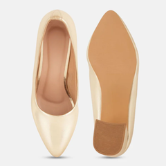 Shetop Women Pointed Toe Party Block Pumps