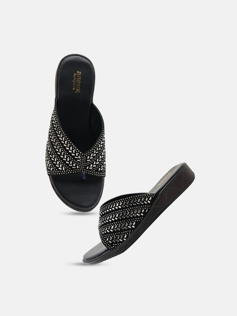 Anouk Women Embellished Flatform Heel Sandals