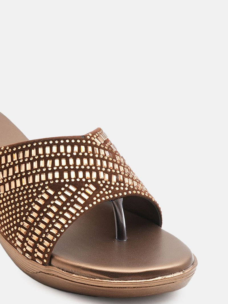 Anouk Women Embellished Flatform Heel Sandals