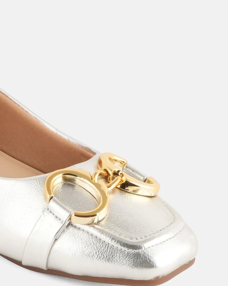 Shetop Women Party Square Toe Ballerinas with Buckles
