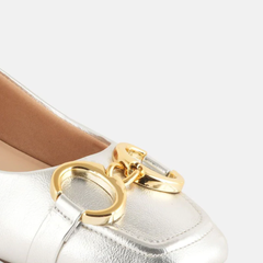Shetop Women Party Square Toe Ballerinas with Buckles